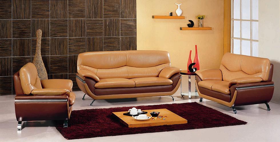 Modern Camel Brown Leather Sofa, Ornate Leather Sofas